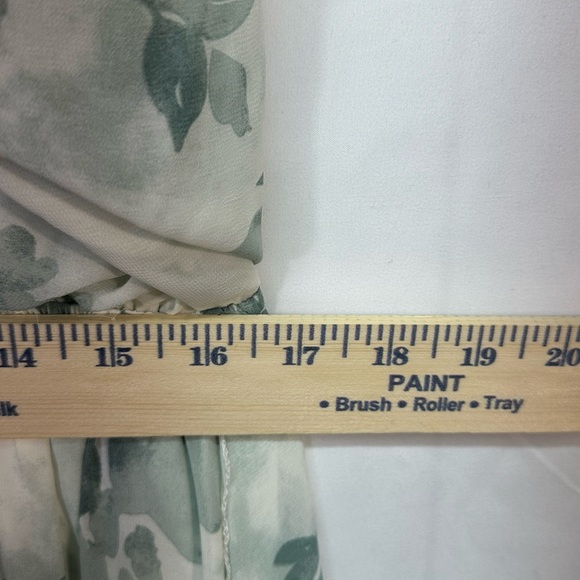 Baltic Born XXL Sage Green Floral Maxi Dress Kimono Sleeve Wrap Style Flowy - Picture 8 of 8